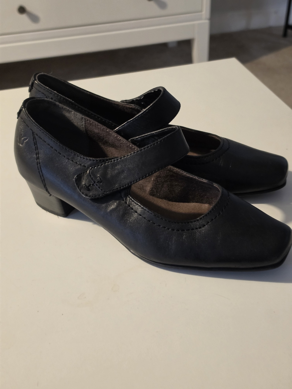 Classic Black Mary Jane Low Heel Women's Shoes Size 40